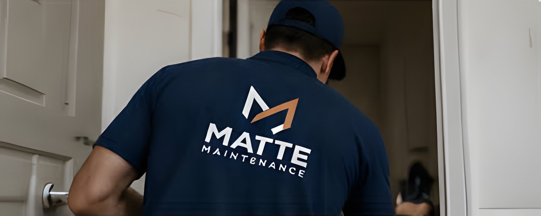 Matte Maintenance technician arriving at a property